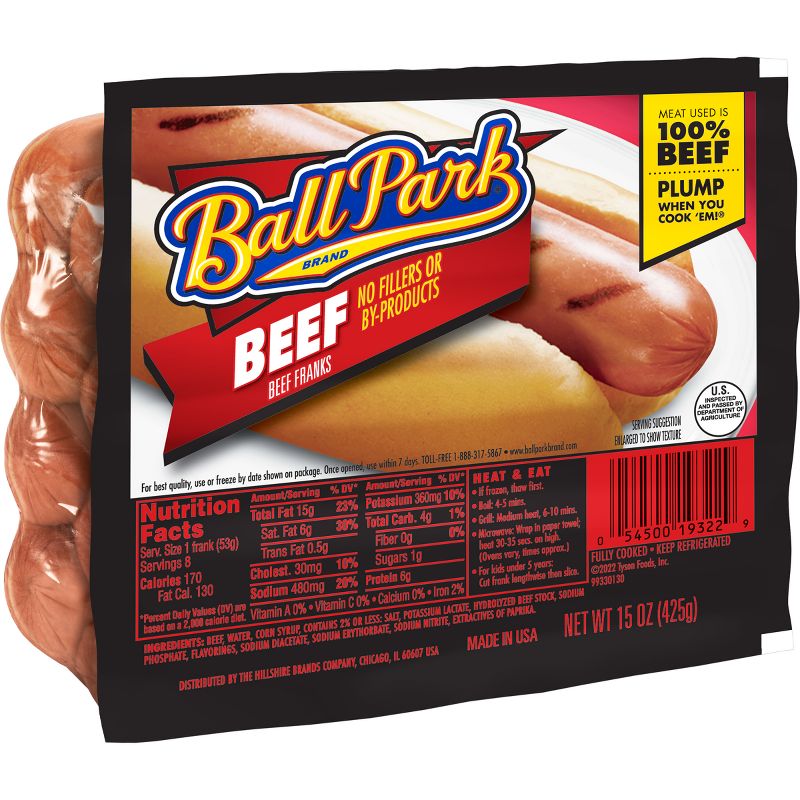 Ball Park Beef Franks - 15oz/8ct, 2 of 18