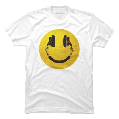 Men's Design By Humans music smile By arttypemachine T-Shirt