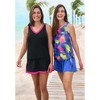 Swim 365 Women's Plus Size 2-Piece Swim Skirtini Set - 3 of 4