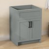 Bath Vanity Cabinet without Top 24 in. W x 21.5 in. D x 33.5 in. H Bathroom Vanity in Sky Grey with Black Handle - 3 of 4