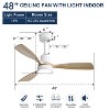 HOMLUX 48" Remote Control Ceiling Fan w/LED Lights 6-Speed Reversible Motor - 2 of 4