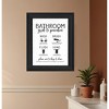HomeRoots Bathroom Guide Black Framed Print Bathroom Wall Art - 2 of 3