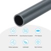 Unique Bargains Water Plumb DIY Crafts High Impact Rigid Round Pipes 8" Length ID 0.35" OD 0.43" Dark Grey - 3 of 4