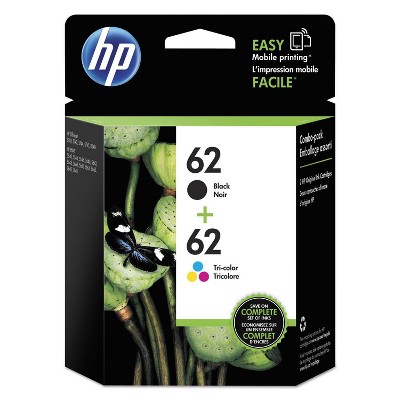 HP 62 Ink Series - 2-pack Black/Tri-color Ink Cartridges