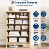Fluted 5 Drawer Dresser for Bedroom, 45'' Tall Dresser, Chest of Drawers, Wooden Chest with Clothes Storage Cabinet - 4 of 4