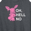 Women's - Instant Message - Punk Rabbit Oh Hell No Graphic Racerback Tank - 2 of 4