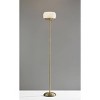 Jessica 300W Torchiere Antique Brass - Adesso: ETL Listed, Dimmable Glass Shade, Metal Body, No Tools Assembly - 3 of 3