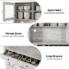 Garvee Kitchen Pantry Cabinet with Microwave Stand, Freestanding Hutch Cabinet with Buffet Cupboard - 4 of 4