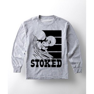 Boys' - Peanuts - Stoked Long Sleeve Graphic T-Shirt - 1 of 4