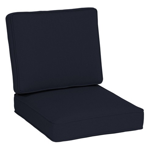 2pc 26 X 24 Firm Deep Seat Cushion Set Classic Navy Blue Arden Selections Target - Outdoor Deep Seat Cushion Covers