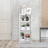 NEX 4 Tier Plant Freestanding Display Rack: Farmhouse Wood Decorative Stand, 44" Tall, Beige, Floor Placement - 3 of 4
