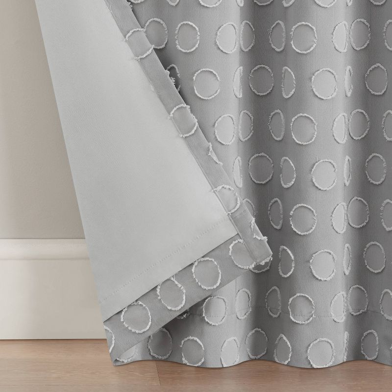 Kids' 100% Blackout Dot Clip Curtain Panel with Rod Pocket and Back Tab Gray - Eclipse, 4 of 8