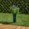 Bright Creations 6 Bundles Purple Artificial Flowers with 2 Cone Vases, Faux Fake Plant for Cemetery, Outdoor Decor (8.6 x 13 In) - 2 of 4