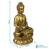 Sunnydaze 36"H Electric Fiberglass Relaxed Buddha Outdoor Water Fountain with LED Light - 3 of 4