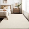 Modern Solid Color Rug Washable Rug with Non Slip TPR Backing, Minimalist Plain Carpet - 2 of 4