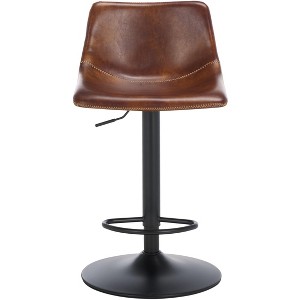 Aelin Adjustable Bar Stool - BST7510 - Brown/Black - Safavieh - 1 of 4