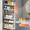 Over Door Spice Rack Hanging Adjustable Wall Mounted Pantry Organizers, 6-Tier Heavy Duty Metal Over Door Kitchen Storage Spice Can Rack Organizer - 3 of 4