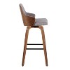Set of 2 Stella Barstools Walnut/Light Gray/Black - LumiSource - 3 of 4