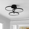 Saretta Led 21" Flush Mount - FLU4062 - Matte Black/- - Safavieh - 3 of 4