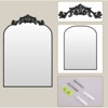 BEAUTYPEAK Vanity Wall Mirror Decorative Vintage Arched Bathroom Mirror Classic Designed Mirror - 4 of 4