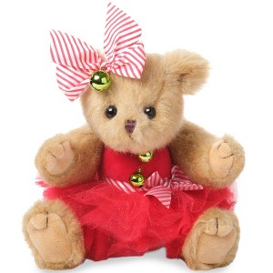 Bearington Jenny Jingles Christmas Ballerina Plush, 10 Inch Christmas Stuffed Animals for Kids, Ideal Christmas Teddy Bear Gift - 1 of 4