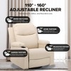 COMHOMA Swivel Rocker Recliner Chair with Heat and Massage, PU Leather Rocking Sofa Home Recliner for Living Room Home Theater Office - 3 of 4