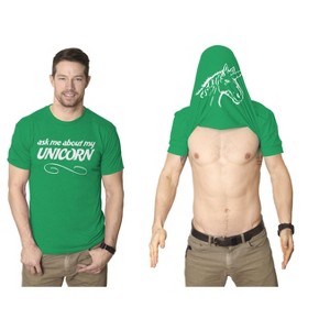 Funny Unicorn Flip T-Shirt - Turn Into a Magical Unicorn Shirt - Crazy Dog Men's T Shirt - 1 of 4