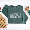 Simply Sage Market Women's  Garment Dyed Graphic Sweatshirt Embroidered Merry Christmas - 3 of 4