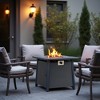 Mondawe Black 28-Inch Iron 50,000 BTU Square Propane Fire Pit Table With Adjustable Flame - 3 of 4