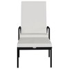 vidaXL Sun Lounger with Footrest PE Rattan Black - 3 of 4