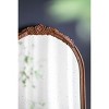 Okak 23*42/28*53IN Wooden Wall Mirror, Arched Full Length Mirror with Decorated Carving, Full Body Mirror for Living Room, Bedroom - 3 of 4