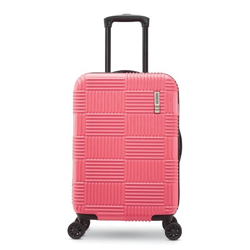 Tourister Nxt Checkered Hardside Carry On Spinner Suitcase - Flamingo : Target