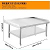 Equipment Grill Stand Table 60"x30"x24" | Stainless Steel 1000 lbs Top Shelf, 220 lbs Bottom Shelf | Adjustable Legs with 2" Edge Baffle - 2 of 4