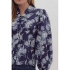 Women's Ruffled Neck Floral Top - entro - 4 of 4