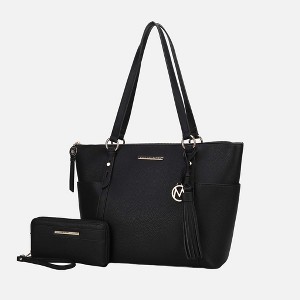 MKF Collection Gloria Vegan Leather Women’s Tote Bag with Wallet Set by Mia K - 1 of 4