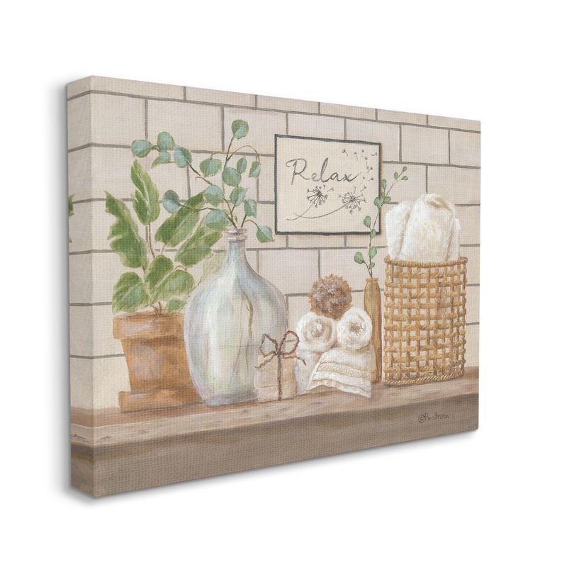 Stupell Industries Uplifting Bathroom Spa Relax Scene Gallery Wrapped Canvas Wall Art, 4 of 5