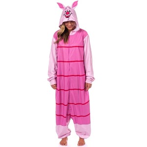 Seven Times Six Winnie The Pooh Union Suit Piglet Kigurumi Hooded Costume One Piece Pajama - 1 of 4
