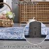 Acekool Washable Vintage Area Rug, Low Pile Non-Slip Soft Distressed Medallion Carpet for Living Room Bedroom, Easy Care - 2 of 4