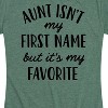 Women's - Instant Message - Aunt Isn't My First Name Short Sleeve Graphic T-Shirt - 2 of 4