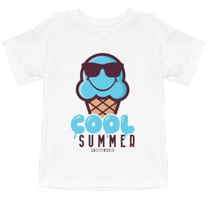 The Juniper Shop SmileyWorld Cool Summer Ice Cream Blue Toddler Short Sleeve Tee - 1 of 4