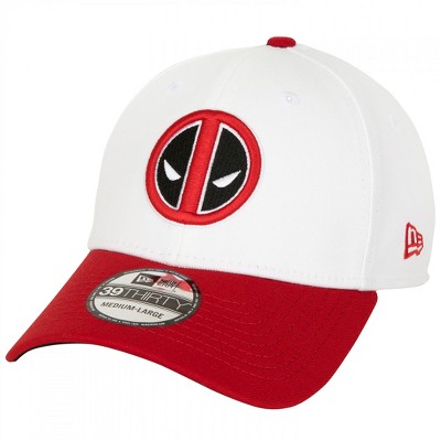 Adult Deadpool Logo Home Colors New Era 39Thirty Fitted Hat