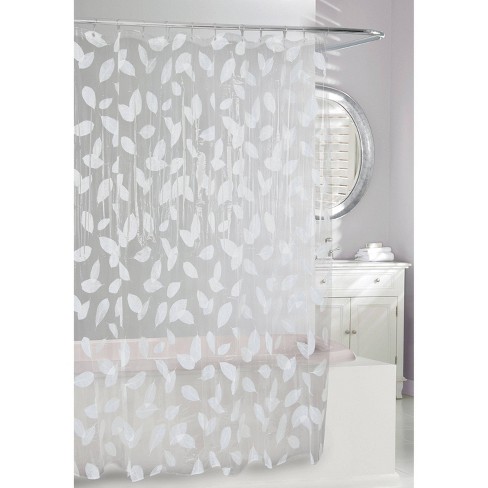 Harvest Leaf Shower Curtain White Clear, Target Shower Curtain Liner Clear