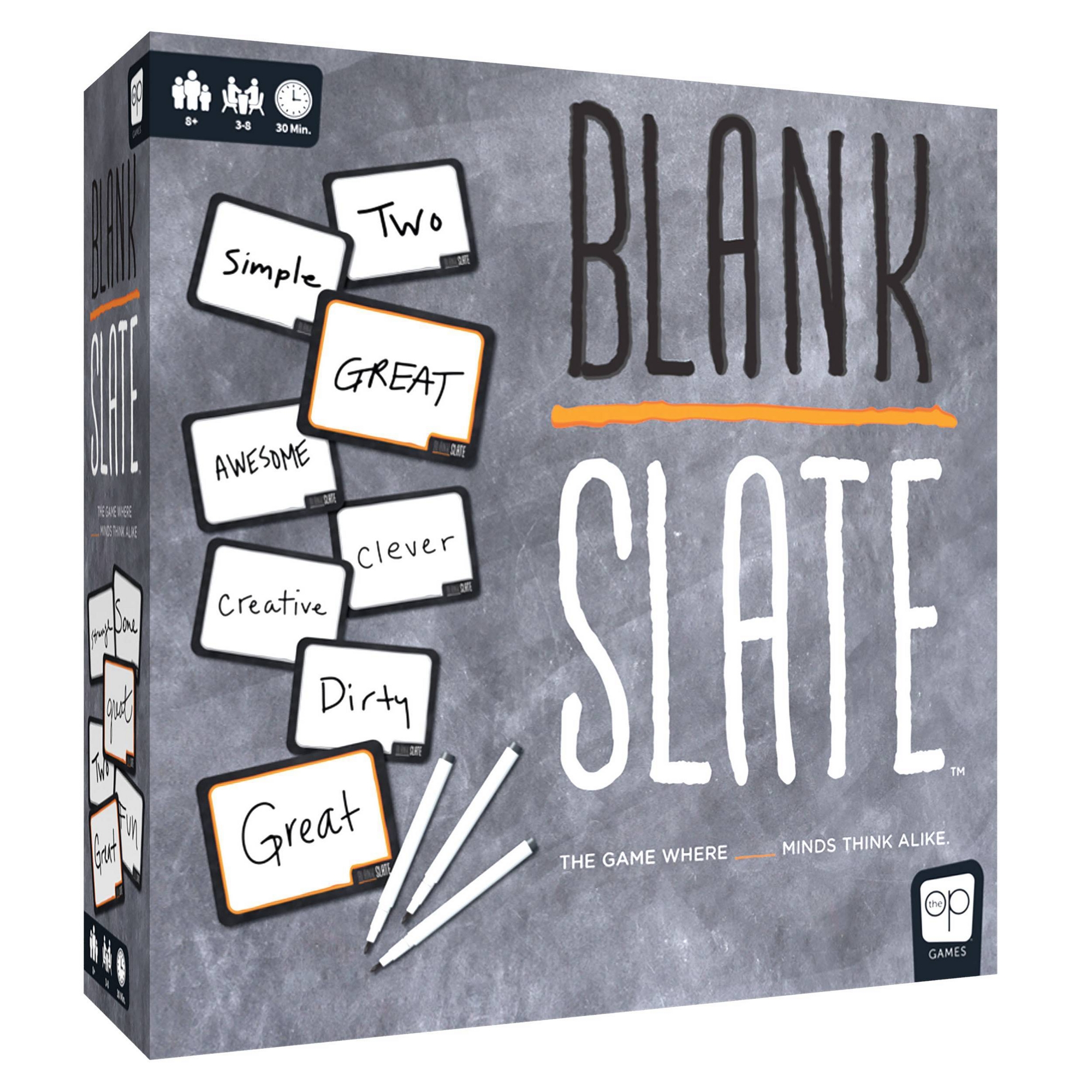 Blank Slate Board Game: The Op Games Party & Problem Solving Game, 3-8 Players, 30 Min Play Time, Includes Paper & Markers