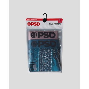PSD Men's Paisley Maze Print Briefs - Teal/Mauve - 1 of 4