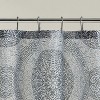 LunaLulinlk Medallion 15-Piece Medallion Polyester Shower Curtain Set, Silver - 3 of 4