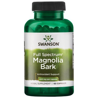Swanson Herbal Supplements Full Spectrum Magnolia Bark 400 mg 60 Caps.