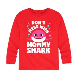 Boys' - Baby Shark - Don't Mess With Mama Shark Long Sleeve Graphic T-Shirt - 1 of 4