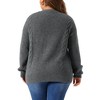 Agnes Orinda Women's Plus Size Classic Long Sleeve with Pockets Knit Lightweight Casual Cardigans - 4 of 4