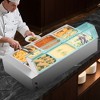 VEVOR Commercial Food Warmer, 1500W Electric Stainless Steel Steam Food Warmer with Glass Cover, 6 x 1/2 Size Pans Buffet Bain Marie, Silver - 2 of 4
