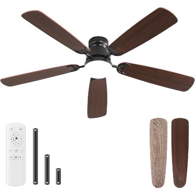 Sofucor 52" Wood Ceiling Fan with Lights Remote Control,Quiet DC Motor 3 Blade Ceiling Fans for Patio Living Room, Bedroom